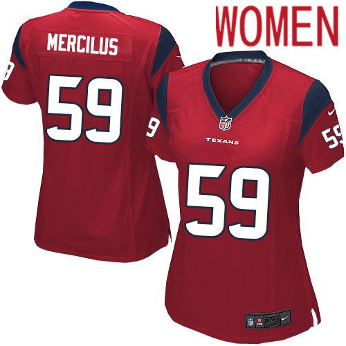 Women Houston Texans 59 Whitney Mercilus Red Nike Player Game NFL Jersey